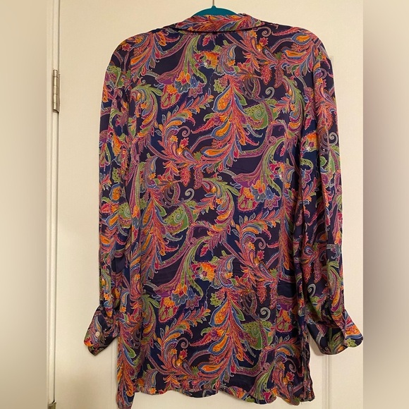 RALPH LAUREN 1X 100% SILK BLOUSE (B-14) - Picture 2 of 9